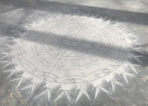 Circular design in concrete image